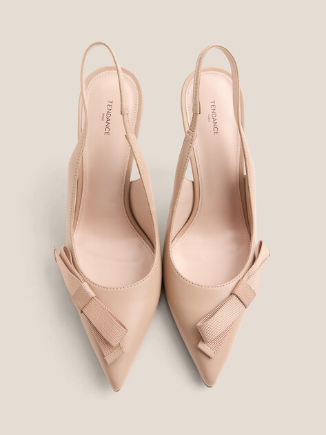 Женские туфли с открытой пяткой (слингбэк) TENDANCE, Артикул RL722-1A, бежевый | 4011985. Ракурс 5