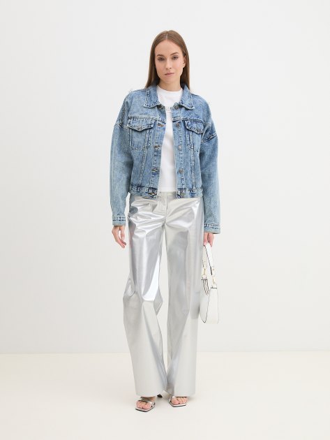 Женская джинсовая куртка MAISON DAVID, Артикул DX0601-2, сине-голубой | 4015104. Ракурс 2