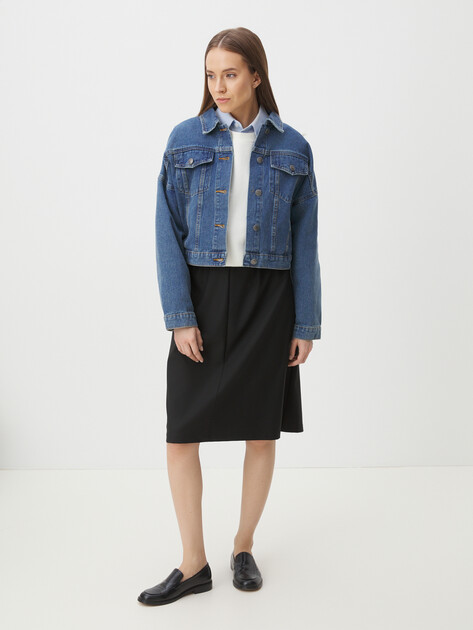 Женская джинсовая куртка MAISON DAVID, Артикул DX0601-2, светло-синий | 4015106. Ракурс 2