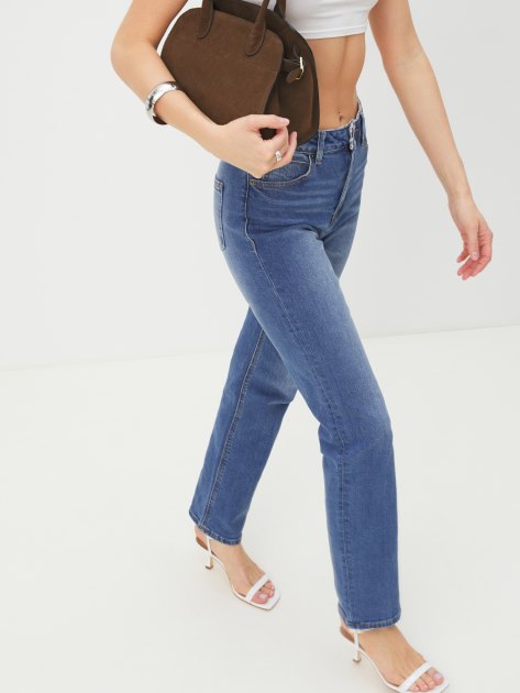 Женские прямые джинсы MAISON DAVID, Артикул DX0604, светло-синий | 4015121. Ракурс 4