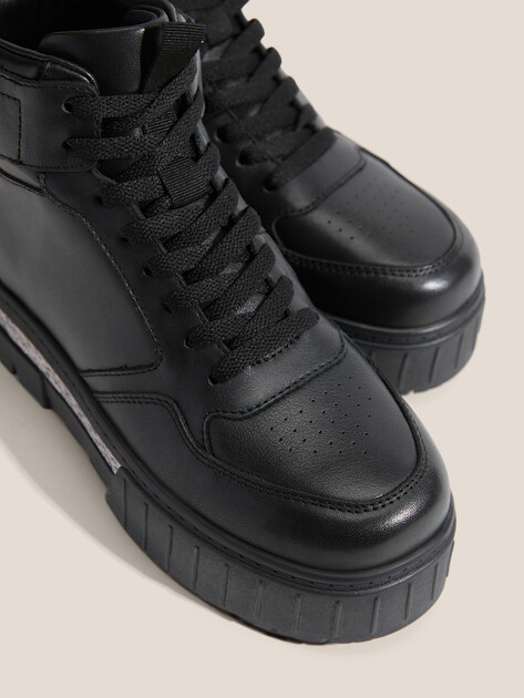 Женские высокие кеды TENDANCE, Артикул YS-38075-51, черный | 4020323. Ракурс 4