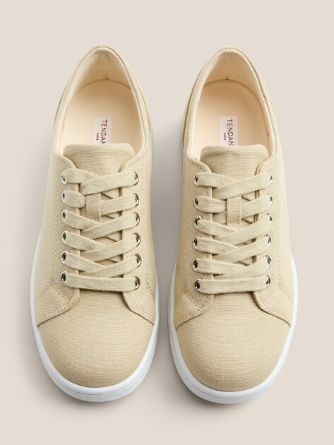 Женские кеды из денима TENDANCE, Артикул YS-38091A-10, зеленовато-бежевый | 4020348. Ракурс 5