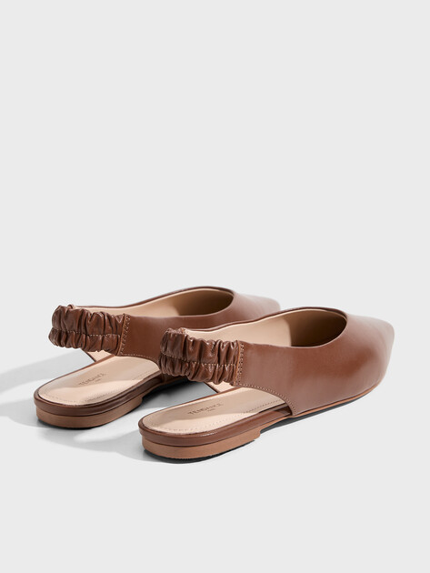 Женские балетки с открытой пяткой (слинг-бэк) TENDANCE, Артикул SW186-1, коричневый | 4021684. Ракурс 6