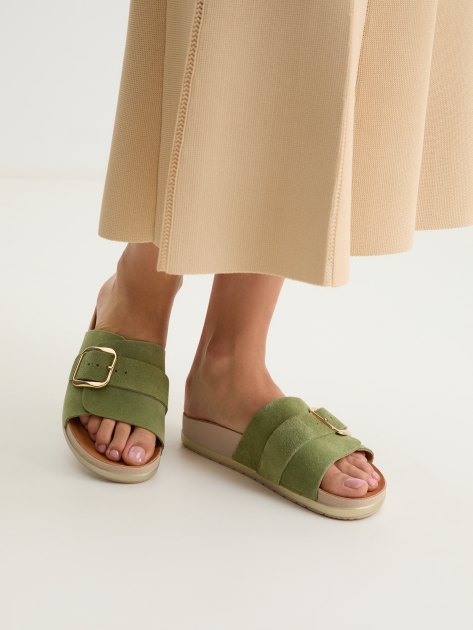 Женские шлепанцы TAMARIS TEZZA, Артикул 1-1-27507-42, зеленый | 4022163. Ракурс 2