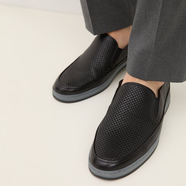 Мужские слипоны TENDANCE, Артикул ET-70-01, черный | 4023671. Ракурс 4