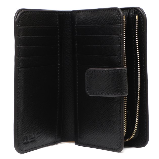 Женское портмоне FURLA, Артикул FURLA CAMELIA M COMPACT WALLET, черный | 4024977. Ракурс 4