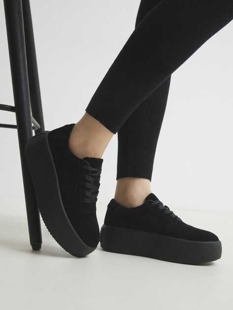 Женские кеды TENDANCE, Артикул YS-38055A-5, черный | 4025229. Ракурс 2