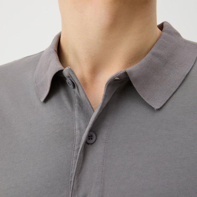 Мужское поло GEOX M POLO JERSEY G, Артикул M4510N, серый | 4026579. Ракурс 3