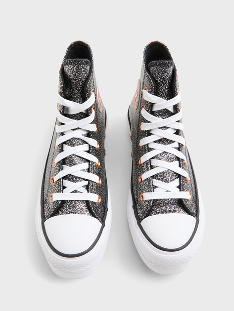 Женские высокие кеды CONVERSE CHUCK TAYLOR ALL STAR LIFT, Артикул A01301, серебряный | 4026651. Ракурс 5