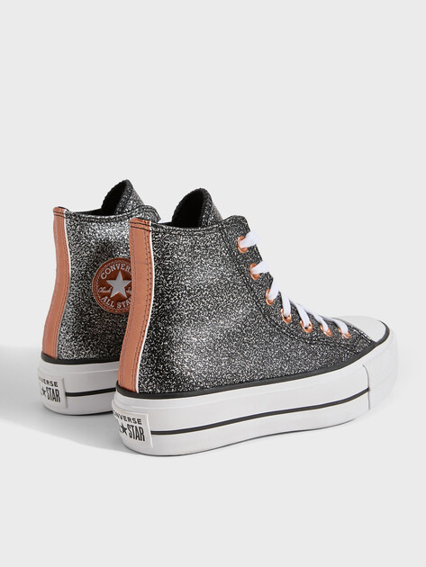 Женские высокие кеды CONVERSE CHUCK TAYLOR ALL STAR LIFT, Артикул A01301, серебряный | 4026651. Ракурс 6