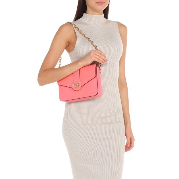 Женская сумка на плечо MICHAEL KORS CARMEN MD CONV SHOULDER, Артикул 35S2GNML2L, ярко-розовый | 4027983. Ракурс 1