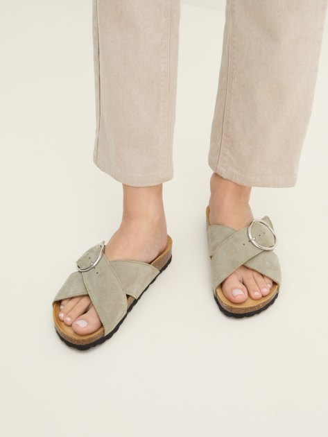 Женские шлепанцы CREATIVO SPAIN, Артикул 8837/510/001, серо-зеленый | 4028463. Ракурс 2 Женские шлепанцы CREATIVO SPAIN, Артикул 8837/510/001, серо-зеленый | 4028463. Ракурс 2