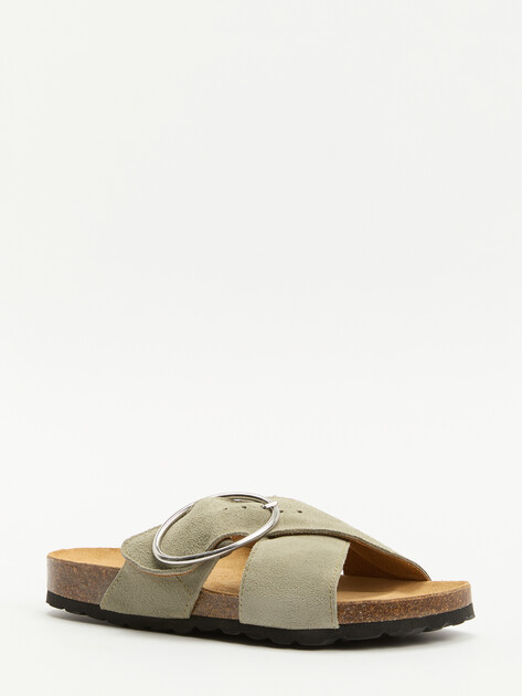 Женские шлепанцы CREATIVO SPAIN, Артикул 8837/510/001, серо-зеленый | 4028463. Ракурс 3 Женские шлепанцы CREATIVO SPAIN, Артикул 8837/510/001, серо-зеленый | 4028463. Ракурс 3