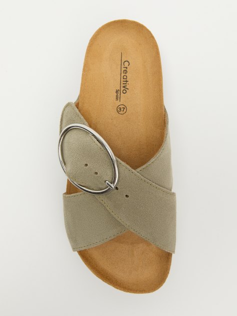 Женские шлепанцы CREATIVO SPAIN, Артикул 8837/510/001, серо-зеленый | 4028463. Ракурс 5 Женские шлепанцы CREATIVO SPAIN, Артикул 8837/510/001, серо-зеленый | 4028463. Ракурс 5