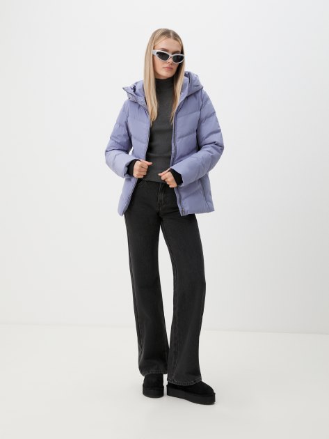 Женский пуховик MAISON DAVID, Артикул MLY23-0607W, фиолетово-голубой | 4029641. Ракурс 2