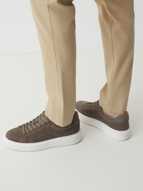 Мужские кеды TENDANCE, Артикул ALT2311-3, серо-коричневый | 4030625. Ракурс 2