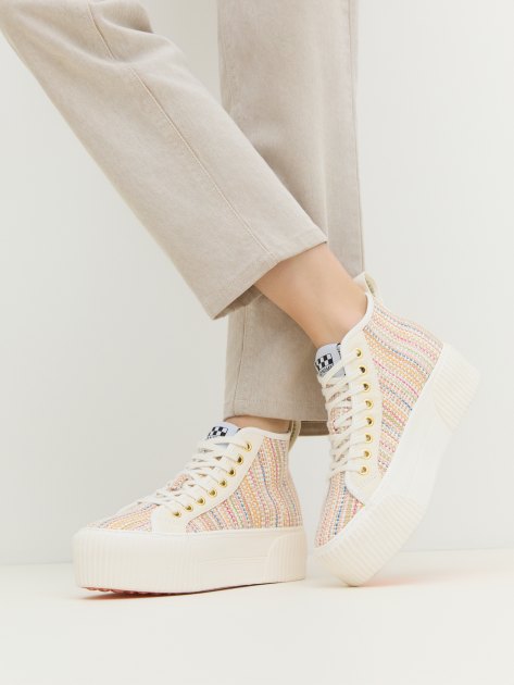 Женские высокие кеды NO NAME IRON MID W, Артикул IRON MID W, мультицвет | 4030814. Ракурс 2