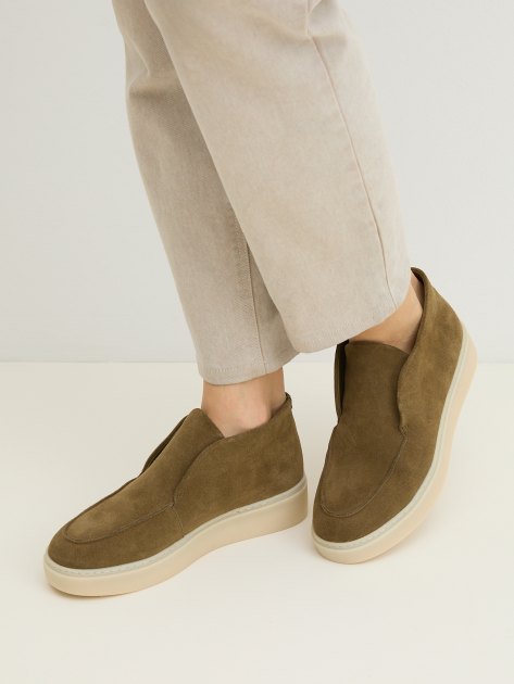 Женские высокие лоферы TENDANCE, Артикул YS-005H-42, хаки | 4043125. Ракурс 2