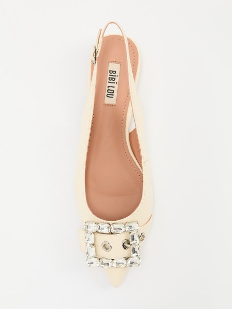 Женские туфли с открытой пяткой (слингбэк) BIBI LOU MIA FLAT, Артикул 534Z10VK, молочно-бежевый | 4043951. Ракурс 5