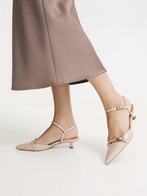 Женские туфли с открытой пяткой (слингбэк) BIBI LOU LINDA 40, Артикул 675Z21VK, розовато-бежевый | 4044003. Ракурс 2
