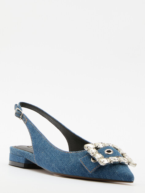 Женские туфли из денима BIBI LOU MIA FLAT, Артикул 534Z67VK, темно-синий | 4044024. Ракурс 3