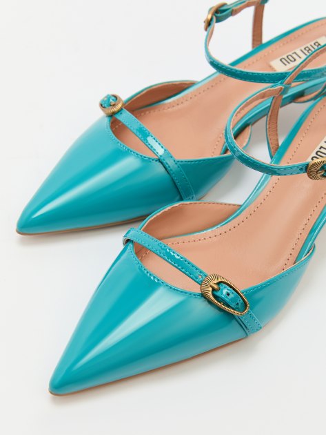 Женские туфли с открытой пяткой (слингбэк) BIBI LOU LINDA 40, Артикул 675Z21VK, бирюзовый | 4044038. Ракурс 6