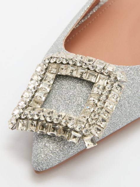 Женские туфли с открытой пяткой (слингбэк) BIBI LOU ELISABETTA FLAT, Артикул 507Z05VK, серебряный | 4044042. Ракурс 6