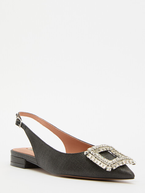 Женские туфли с открытой пяткой (слингбэк) BIBI LOU ELISABETTA FLAT, Артикул 507Z69VK, черный | 4044067. Ракурс 3