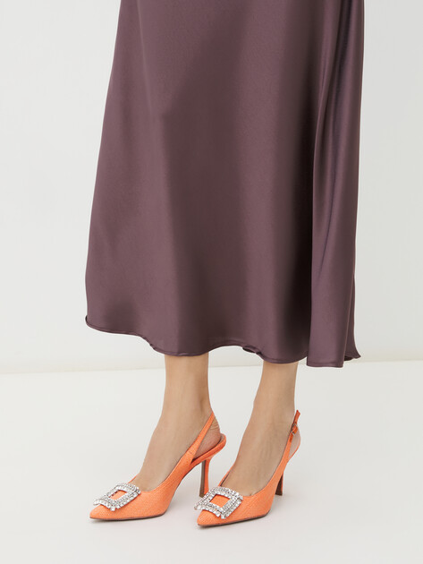 Женские туфли с открытой пяткой (слингбэк) BIBI LOU ELISABETTA 90, Артикул 511Z69VK, светло-оранжевый | 4044081. Ракурс 2