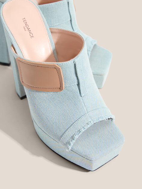 Женские сабо из денима TENDANCE, Артикул LT2402-213, голубой | 4045512. Ракурс 4