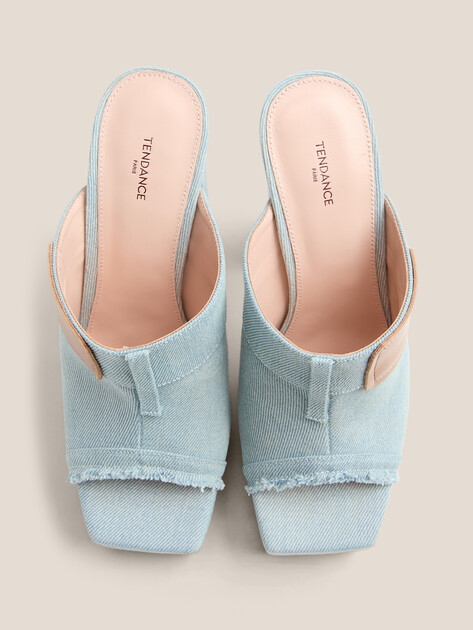 Женские сабо из денима TENDANCE, Артикул LT2402-213, голубой | 4045512. Ракурс 5