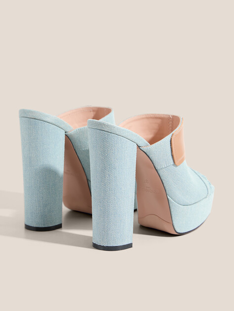 Женские сабо из денима TENDANCE, Артикул LT2402-213, голубой | 4045512. Ракурс 6