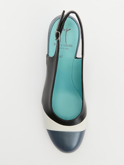 Женские туфли с открытой пяткой (слингбэк) THIERRY RABOTIN Tapi, Артикул 6932MN, серо-голубой | 4050519. Ракурс 5