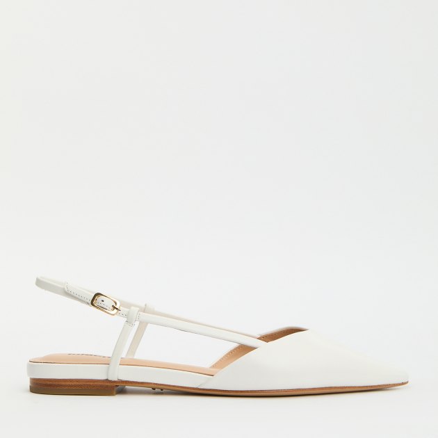 Балетки с открытой пяткой (слинг-бэк) LOLA CRUZ CARMEN FLAT, Артикул 109Z13BK, белый | 4051946. Ракурс 3