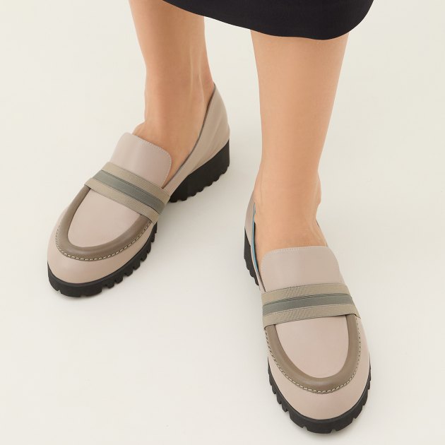 Женские лоферы THIERRY RABOTIN Morgana, Артикул 6536T, серо-бежевый | 4053124. Ракурс 4