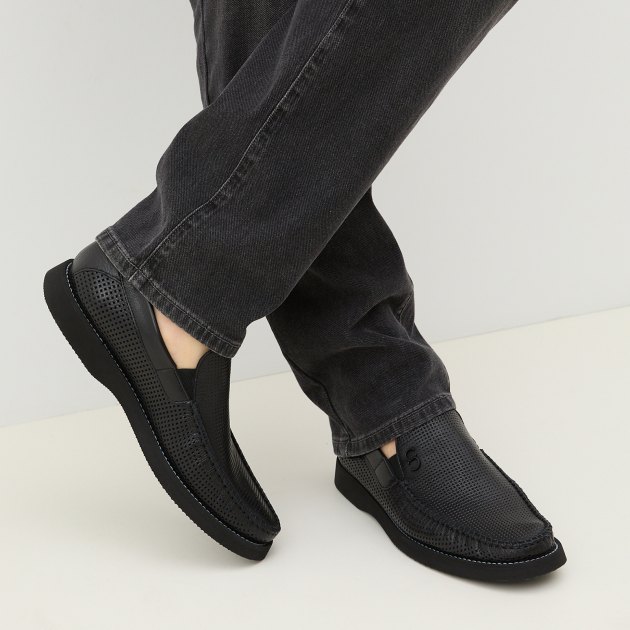 Мужские лоферы CESARE CASADEI, Артикул 42016, черный | 4053988. Ракурс 4