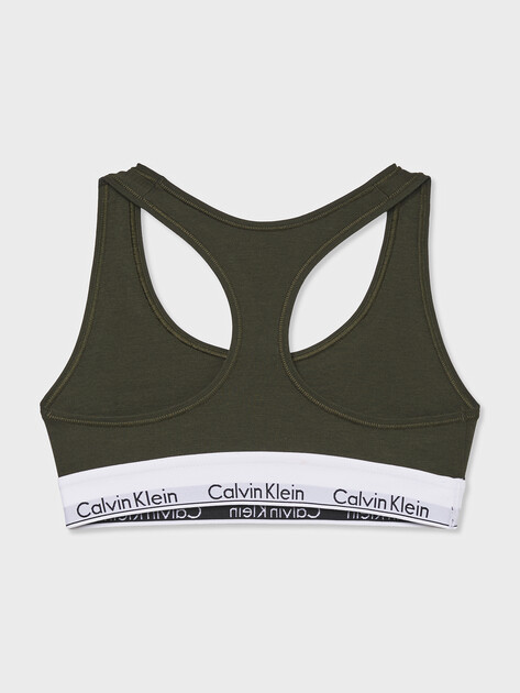 Женский топ CALVIN KLEIN BRALETTE, Артикул 0000F3785E, темно-зеленый | 4054887. Ракурс 4