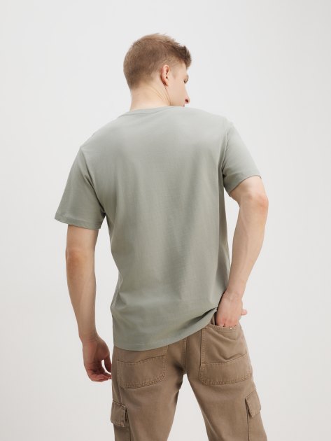 Мужская футболка PEPE JEANS EGGO N, Артикул PM508208, серо-зеленый | 4059421. Ракурс 4