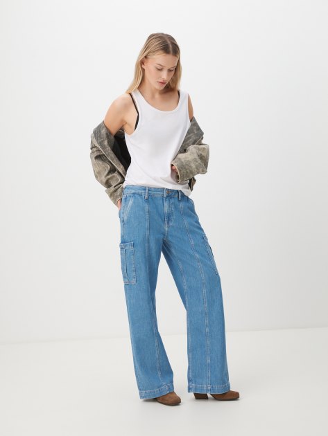 Женские джинсы карго PEPE JEANS LOOSE ST JEANS HW WORKER, Артикул PL204715, сине-голубой | 4059450. Ракурс 5 Женские джинсы карго PEPE JEANS LOOSE ST JEANS HW WORKER, Артикул PL204715, сине-голубой | 4059450. Ракурс 5