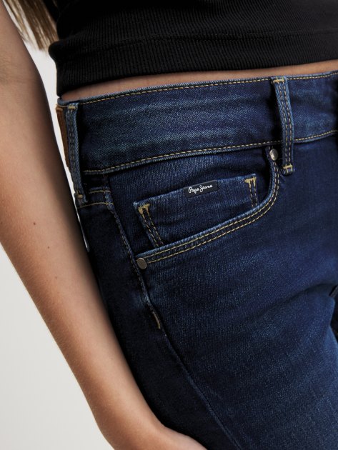 Женские джинсы скинни PEPE JEANS SOHO, Артикул PL204174H45, темно-синий | 4059465. Ракурс 3 Женские джинсы скинни PEPE JEANS SOHO, Артикул PL204174H45, темно-синий | 4059465. Ракурс 3