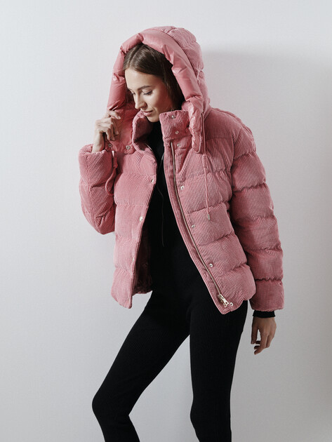 Женский пуховик GEOX W LOISIA, Артикул W4628D, розовый | 4060746. Ракурс 5