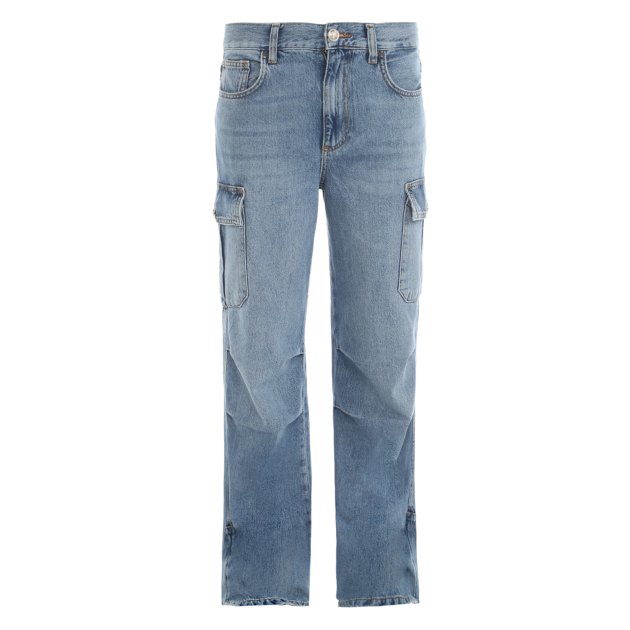 Женские джинсы карго LIU∙JO CARGO ZIP L.W., Артикул UA4088DS059, голубой | 4060807. Ракурс 2