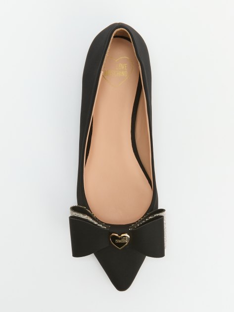 Балетки LOVE MOSCHINO DOUBLE BOW, Артикул JA11011G, черный | 4061227. Ракурс 5