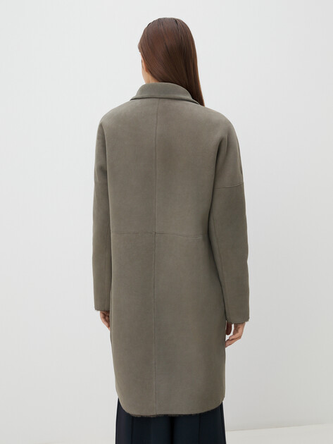 Женская дубленка MAISON DAVID ladies coat, Артикул RV-W16, серо-зеленый | 4062769. Ракурс 4