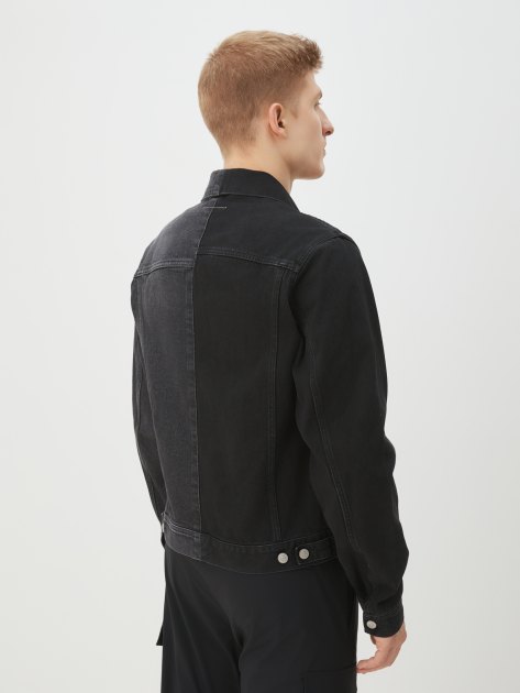 Мужская джинсовая куртка MM6 MAISON MARGIELA SPORTSJACKET, Артикул SH2AM0004, черный | 4064079. Ракурс 4