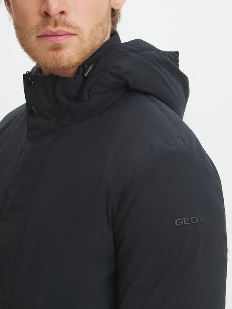 Мужской пуховик GEOX M AURELIO, Артикул M4625K, темно-синий | 4064308. Ракурс 3