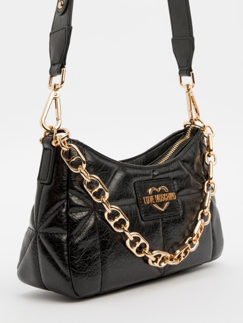 Женская сумка  LOVE MOSCHINO GEOMETRIC QUILTED, Артикул JC4153PP, черный | 4064947. Ракурс 3