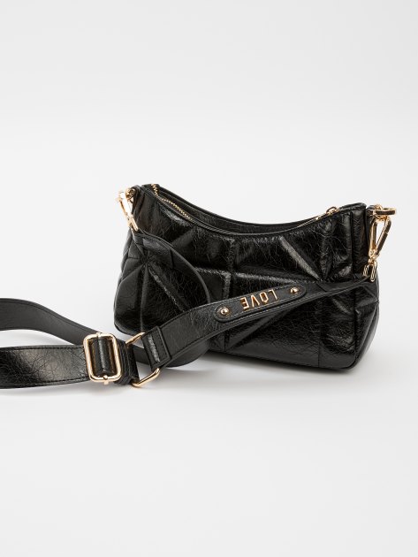 Женская сумка  LOVE MOSCHINO GEOMETRIC QUILTED, Артикул JC4153PP, черный | 4064947. Ракурс 5