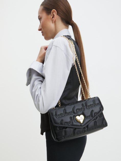 Кросс-боди LOVE MOSCHINO LOVESONG, Артикул JC4125PP FW24, черный | 4064991. Ракурс 7 Кросс-боди LOVE MOSCHINO LOVESONG, Артикул JC4125PP FW24, черный | 4064991. Ракурс 7