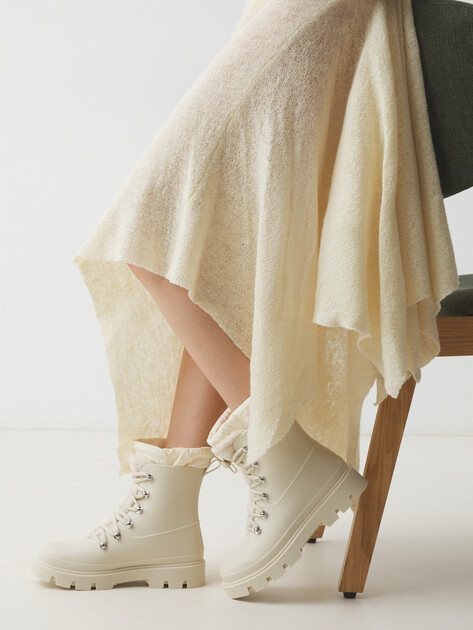 Женские резиновые ботинки TENDANCE, Артикул TP-5850-01, молочно-белый | 4065405. Ракурс 2